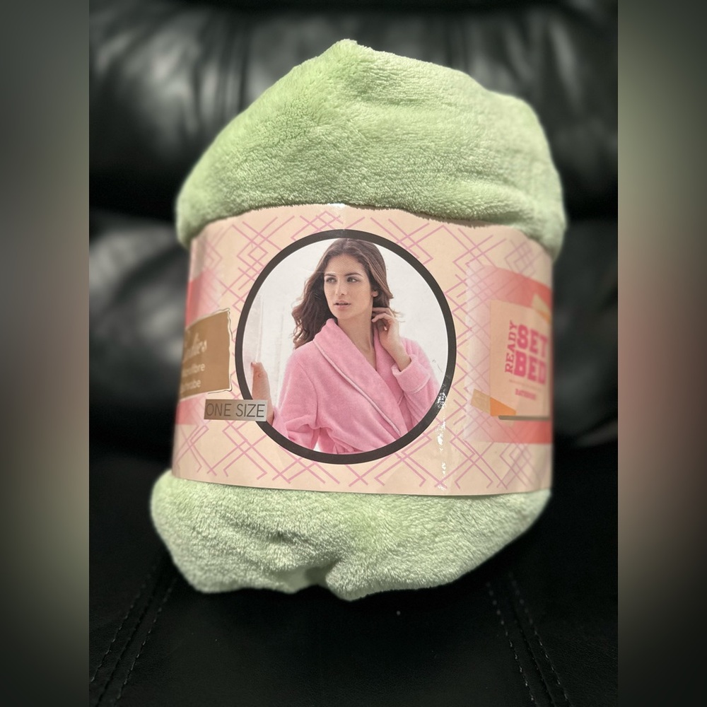 Microfiber Bathrobe Light Lime Green
